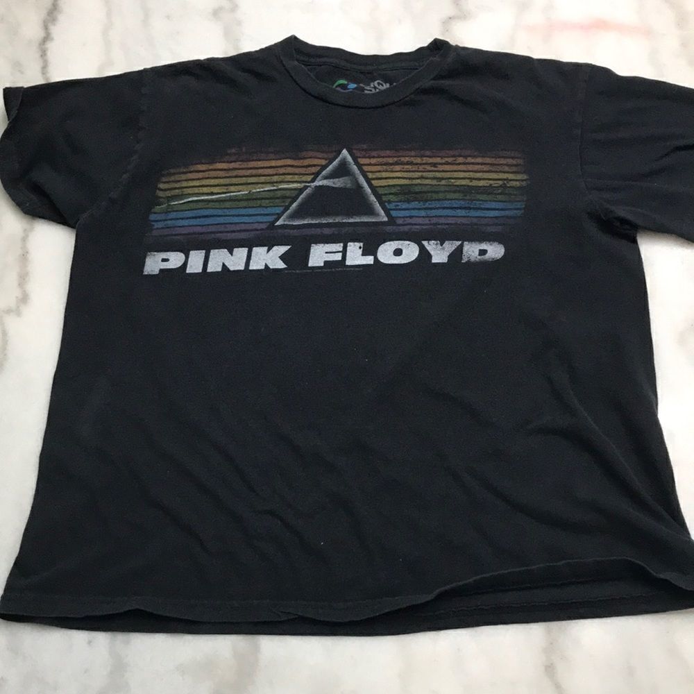 Liquid Blue Pink Floyd Dark Side of the Moon t-shirt Women’s Large